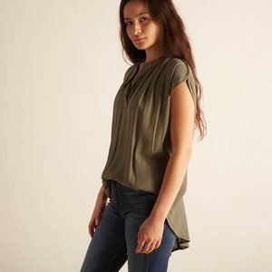 Anthropologie The Odells Classic Tunic Top - Olive Green - Size Medium